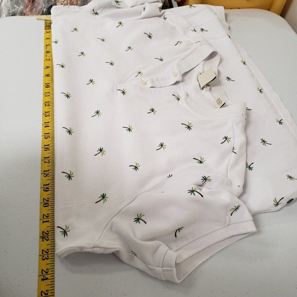 Scotch & Soda Mens Palm Tree Polo Size XXL White Short Sleeve Collar Buttons - Picture 8 of 14